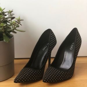 Aldo Black Studded Pumps - Size 9